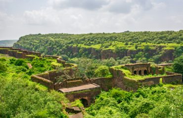 Ruins,Inside,Ranthambhore,Fort,,In,Rajasthan,,India